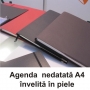 Agenda A4 nedatata, invelita in piele